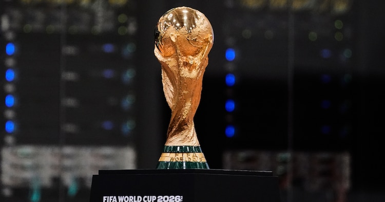 El trofeo de la Copa Mundial de Fútbol.