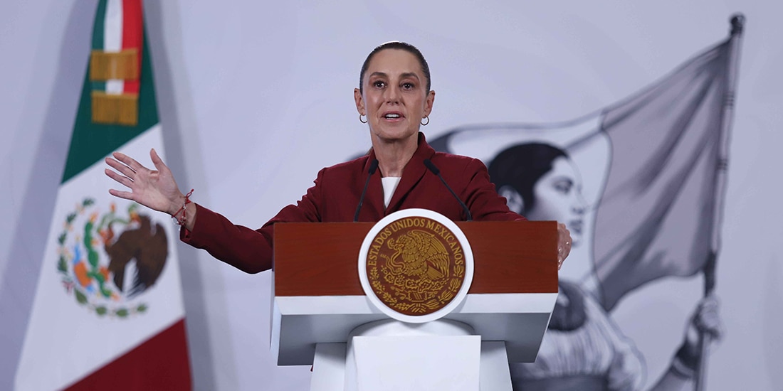 CLAUDIA Sheinbaum, ayer en conferencia.