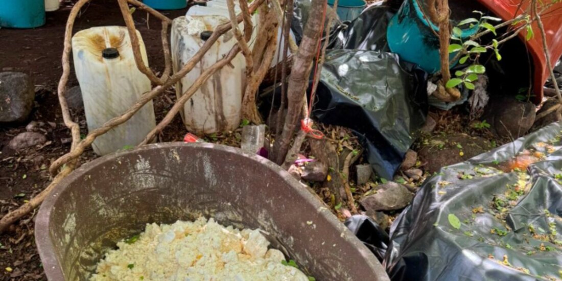 Parte del material incautado por fuerzas federales en Sinaloa, en imagen difundida por la SSPC, ayer.