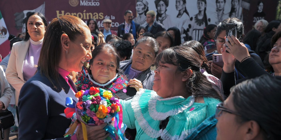 La Presidenta de México en evento de este miércoles.