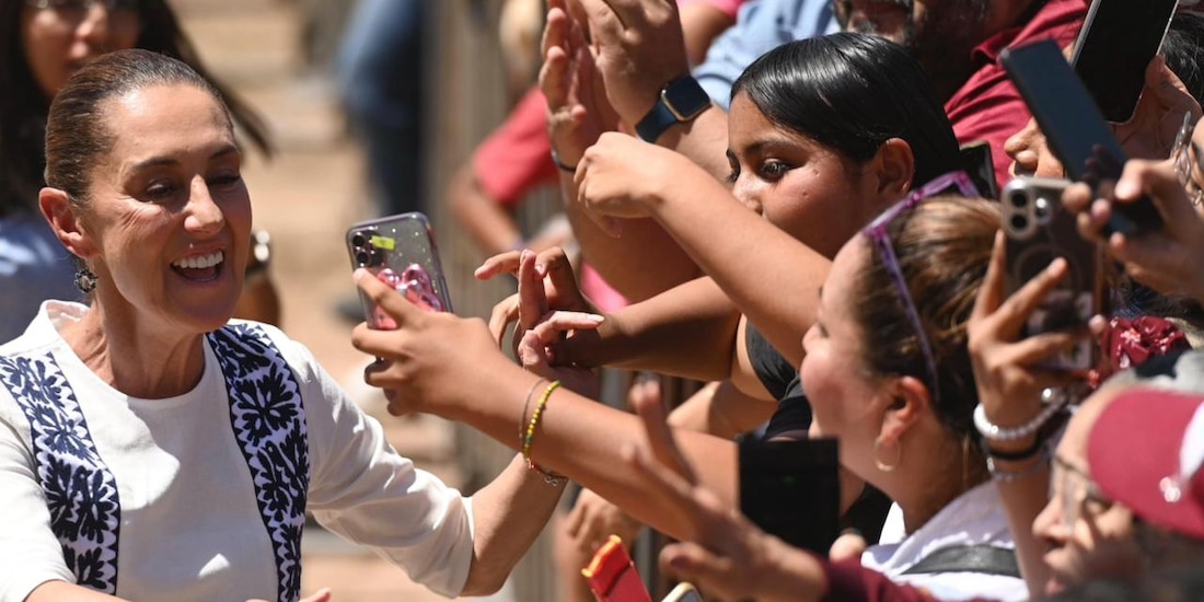 Claudia Sheinbaum este domingo en Nayarit.