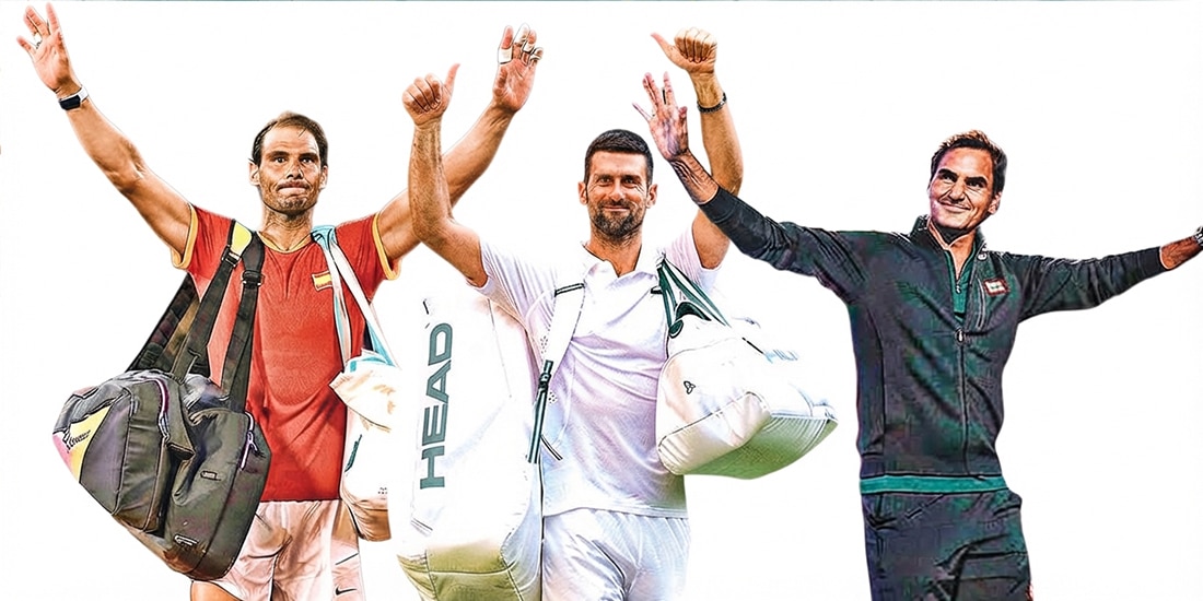 Rafael Nadal, Novak Djokovic y Roger Federer
