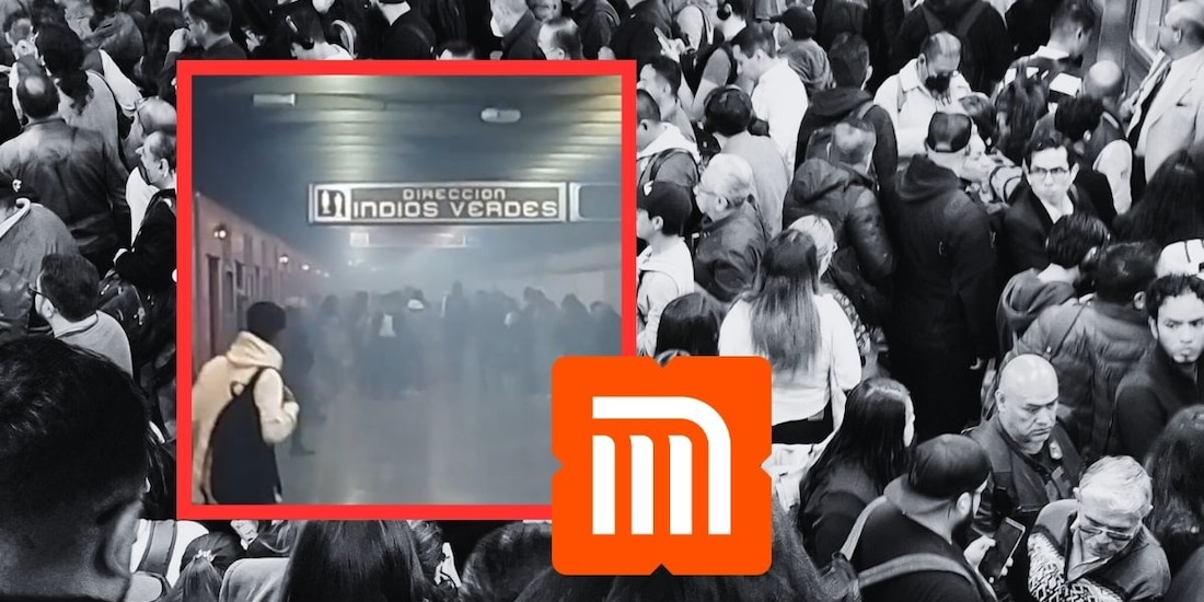 Humo en la Línea 3 del Metro CDMX.