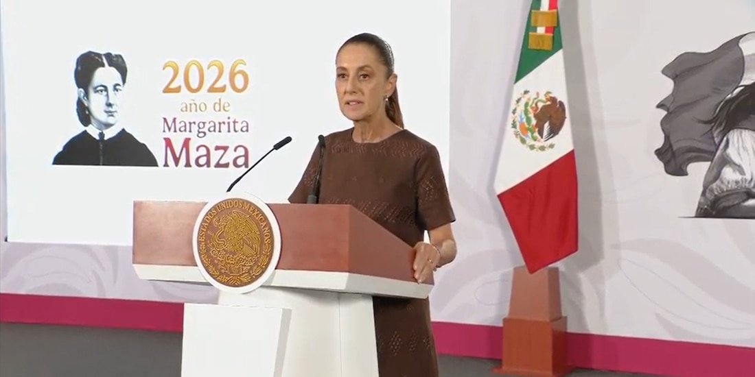 Claudia Sheinbaum, Presidenta de México, este miércoles en Palacio Nacional.