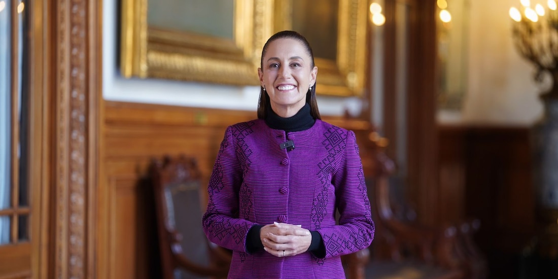 La Presidenta Claudia Sheinbaum en su mensaje con motivo del año nuevo 2026.