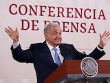 Presidente López Obrador, en conferencia matutina desde Palacio Nacional.
