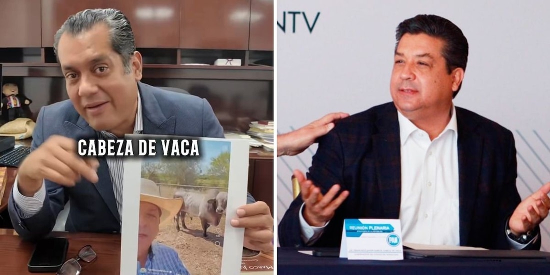 Sergio Gutiérrez Luna (izq.) vinculó a Francisco Javier García Cabeza de Vaca (der.) con huachicol; él responde.