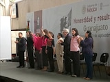 Claudia Sheinbaum en evento público en Guanajuato.