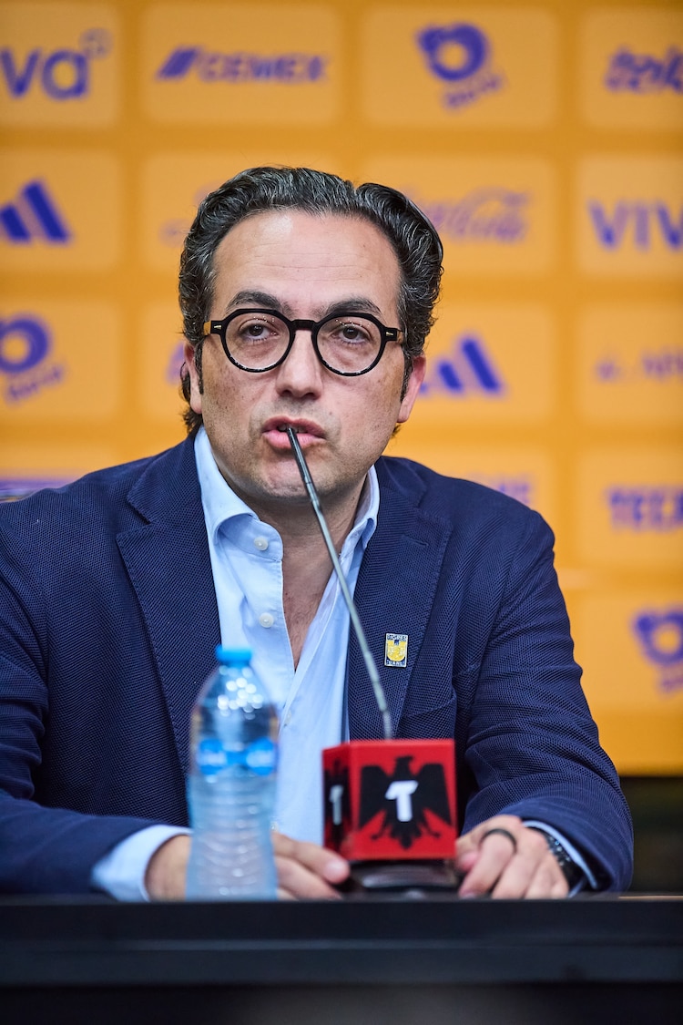 Mauricio Culebro en su presentación como presidente de Tigres