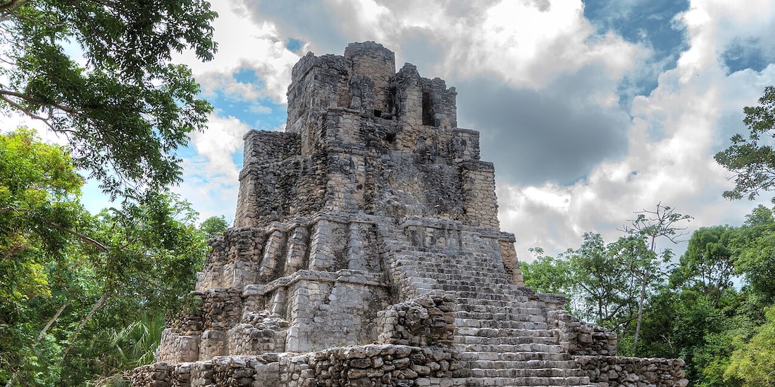 Aspecto de ruinas en la Reserva de Sian Ka’an, en Quintana Roo.