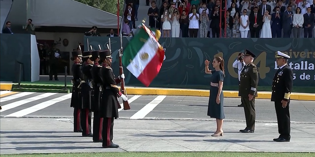 Acto cívico en Puebla.