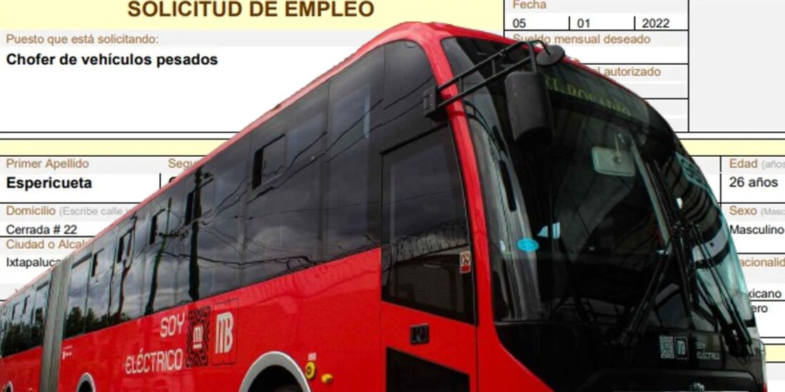 El empleo que se ofrece en el Metrobús de la CDMX es con 16 mil pesos mensuales de sueldo.