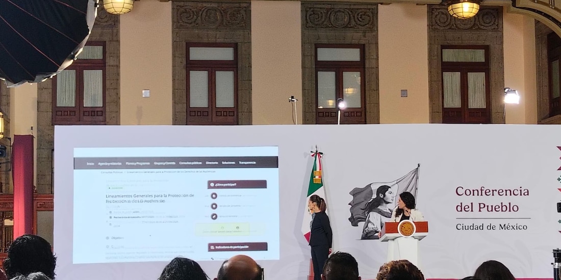 Conferencia de prensa en Palacio Nacional.