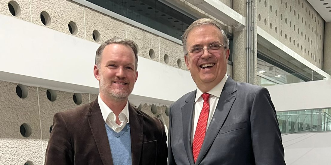 Jamieson Greer, representante comercial de Estados Unidos, y el secretario de Economía, Marcelo Ebrard.