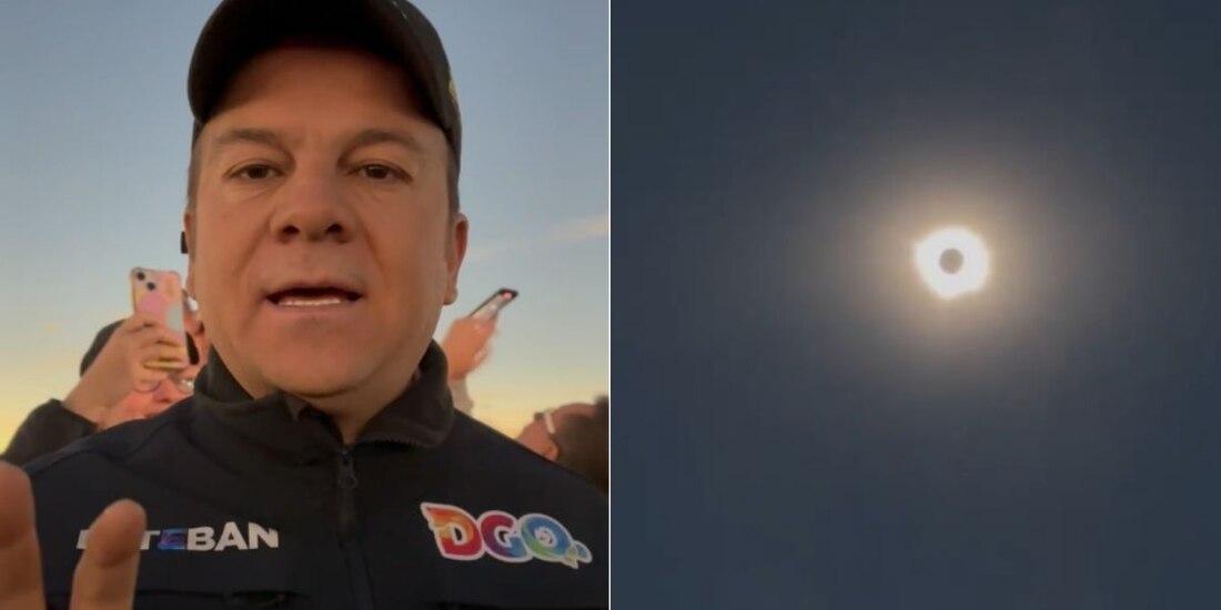 Esteban Villegas vio el eclipse desde el volcán El Jagüey.