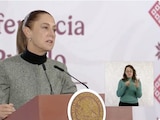 La presidenta Claudia Sheinbaum durante la Conferencia del Pueblo.