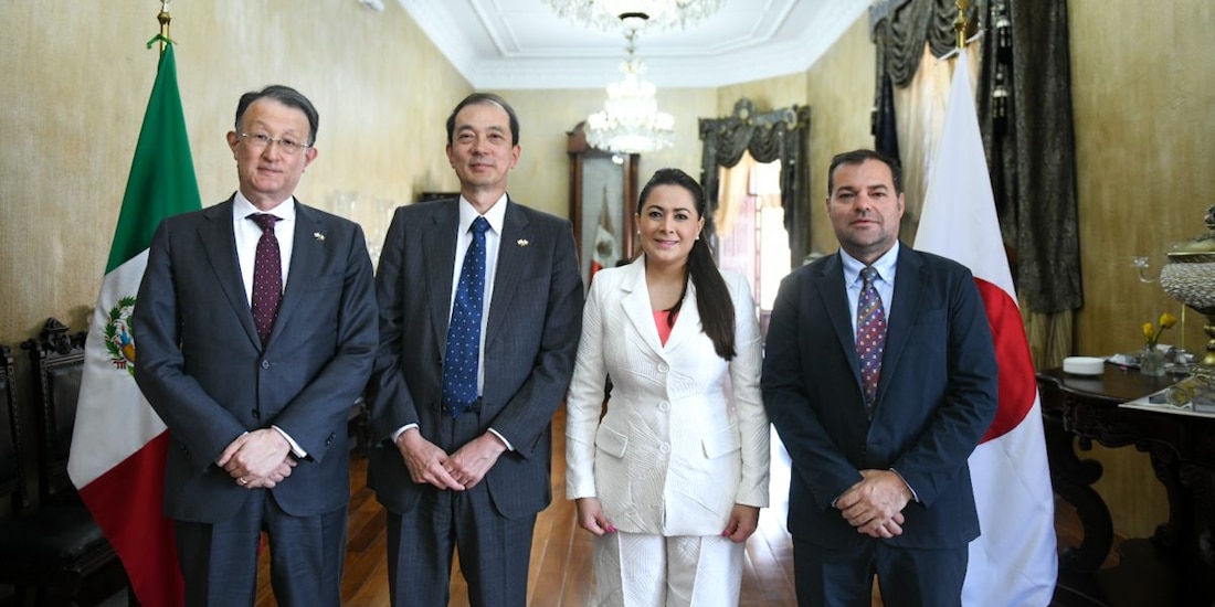 Tere Jiménez y embajador de Japón en México fortalecen lazos de colaboración.