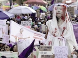 Miles de mujeres protestan contra la violencia de género, en 2024.