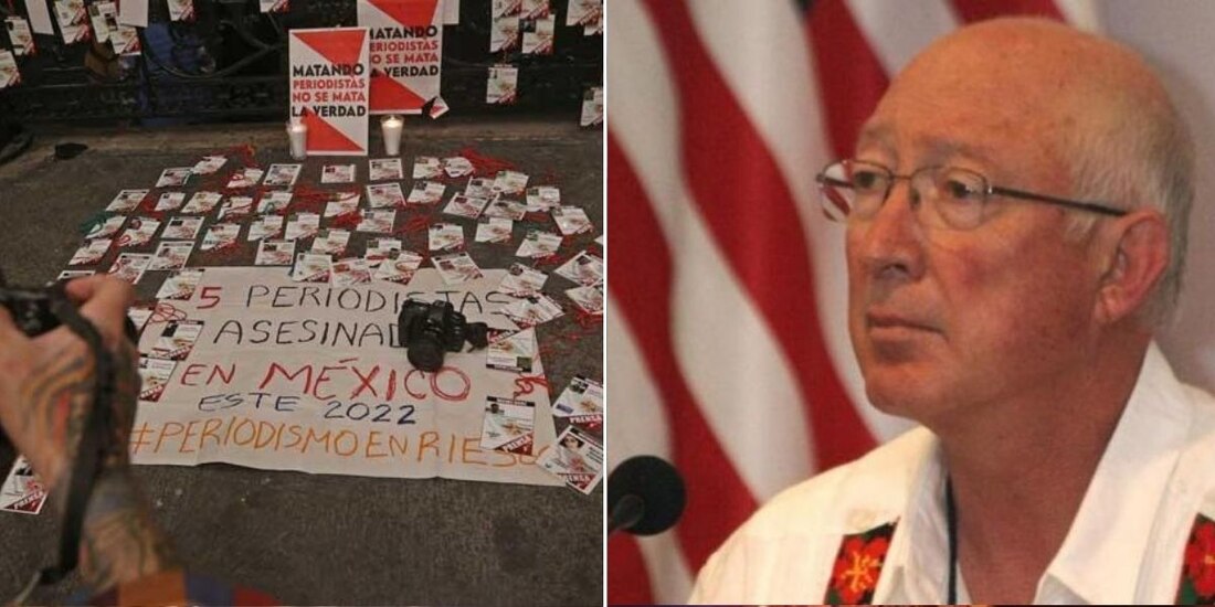 Ken Salazar expresa su preocupación ante el alto número de periodistas asesinados en México durante 2021.