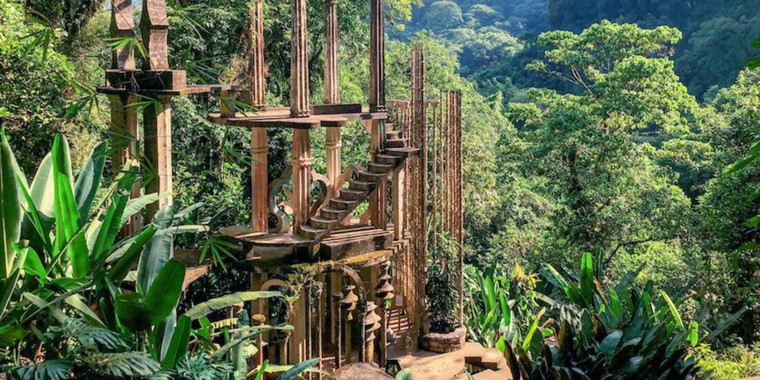 Una de las esculturas en el Jardín de Edward James, en Xilitla.