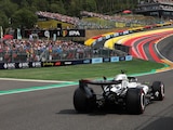 El Cadillac de Checo Pérez en la clasificación del Gran Premio de Bélgica de F1.