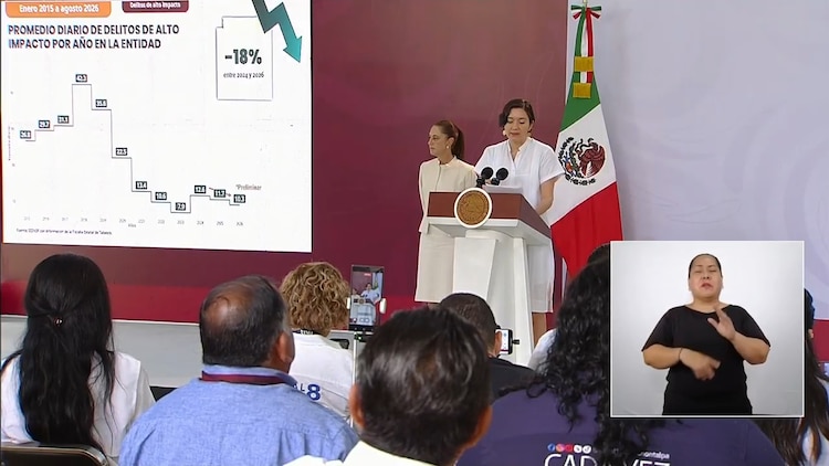 Marcela Figueroa presentó cifras de reducción de homicidios en Tabasco.