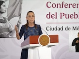 La Presidenta de México Claudia Sheinbaum este jueves en Palacio nacional.