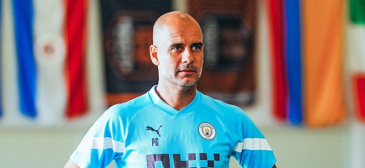Pep Guardiola cuando era entrenador del Manchester City