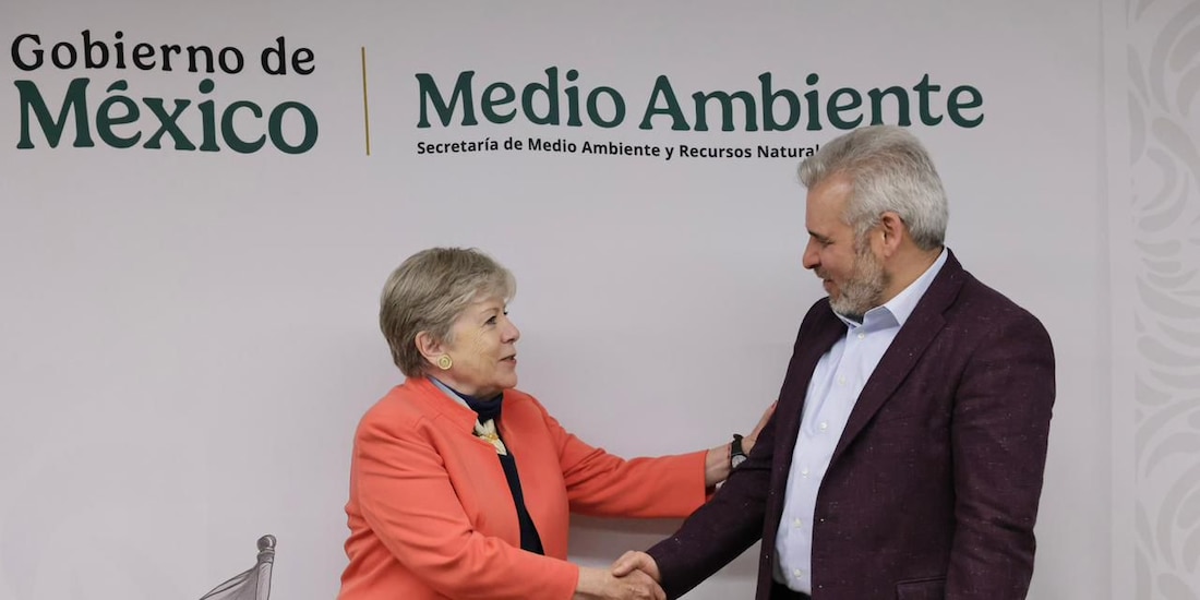 La titular de Semarnat y el Gobernador constitucional de la entidad.