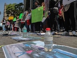 Manifestación en las inmediaciones de la Suprema Corte de Justicia