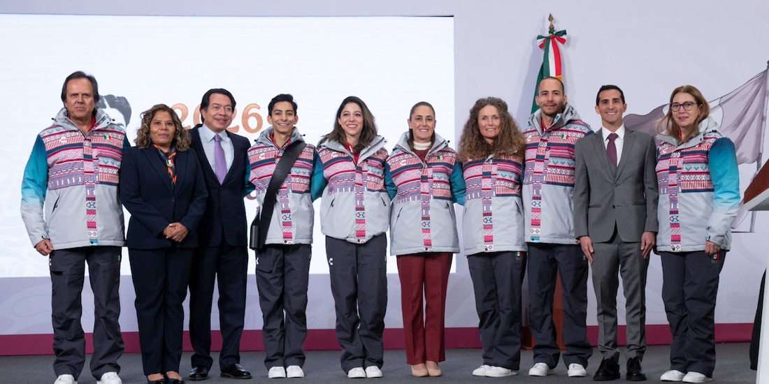 Atletas mexicanos rumbo a los Juegos Olímpicos de Invierno.