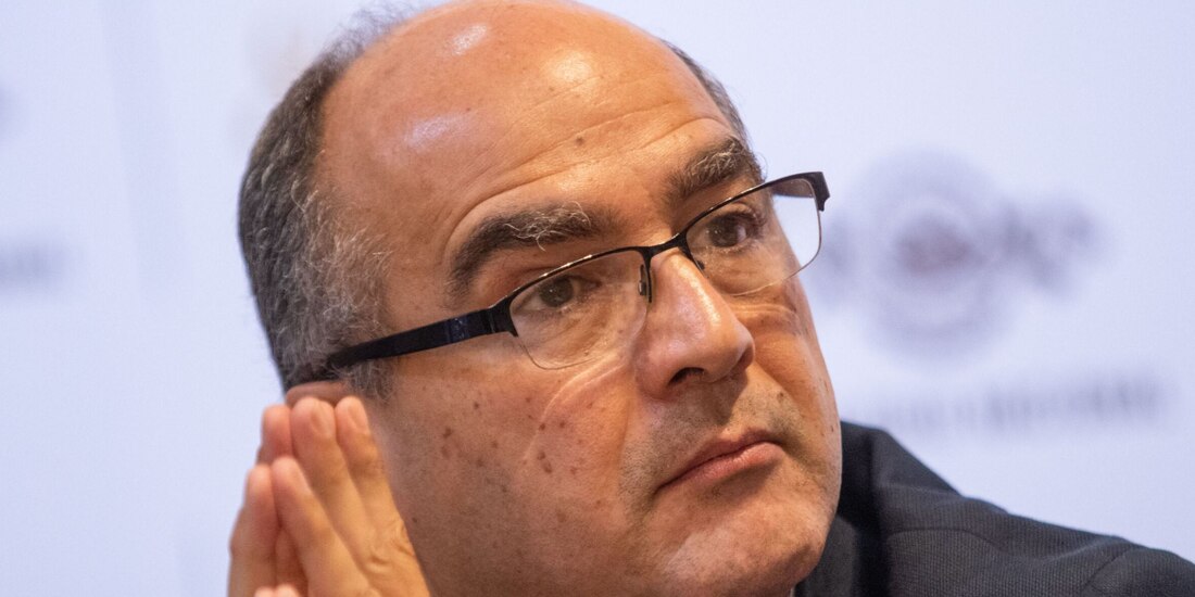 El investigador Leonardo López Luján, en 2023, en El Colegio de México.
