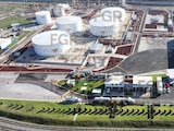 Complejo en San José Iturbide, Guanajuato, donde fueron asegurados 59 millones de litros de hidrocarburo.