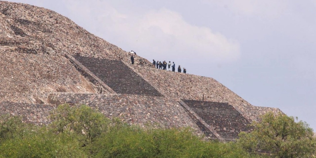 Ataque armado en la zona arqueológica de Teotihuacán, este 20 de abril de 2026.