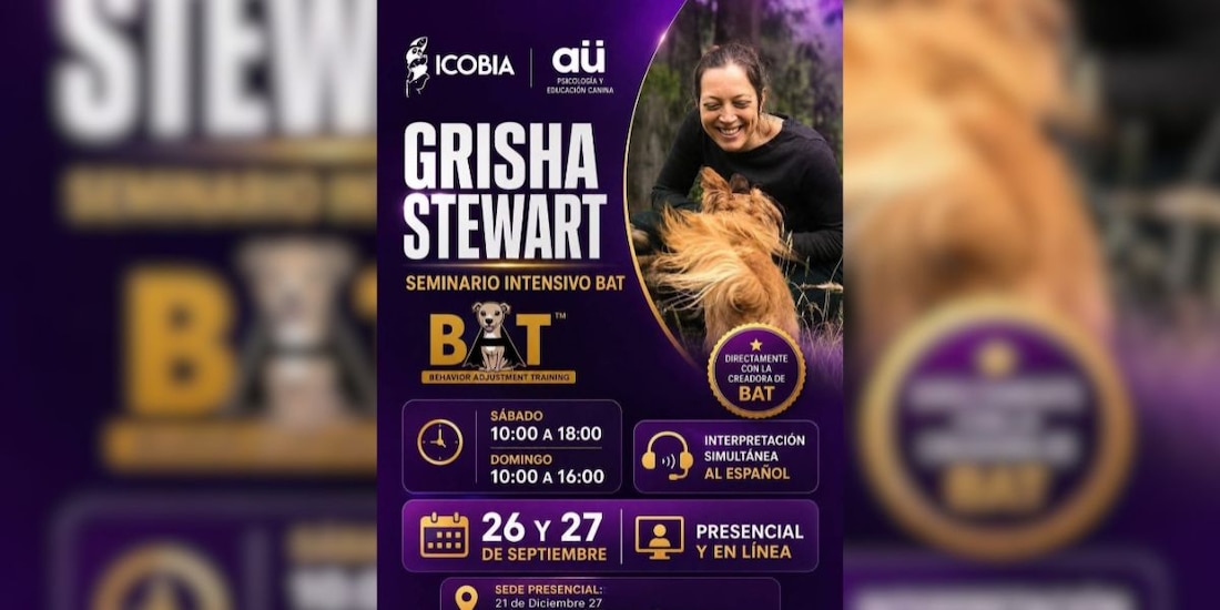Grisha Stewart, especialista en comportamiento canino y creadora de la metodología BAT, impartirá seminario.