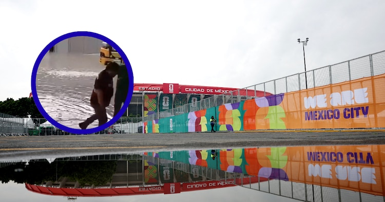 Las fuertes lluvias causaron estragos al interior del Estadio Azteca en la víspera del inicio del Mundial 2026.