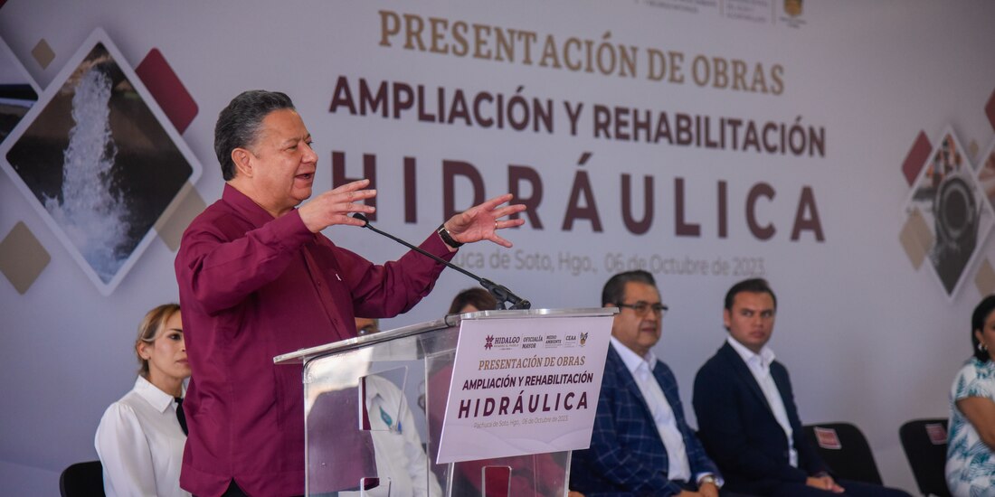 Gobernador de Hidalgo, Julio Menchaca anuncia 100 mdp para infraestructura hidráulica