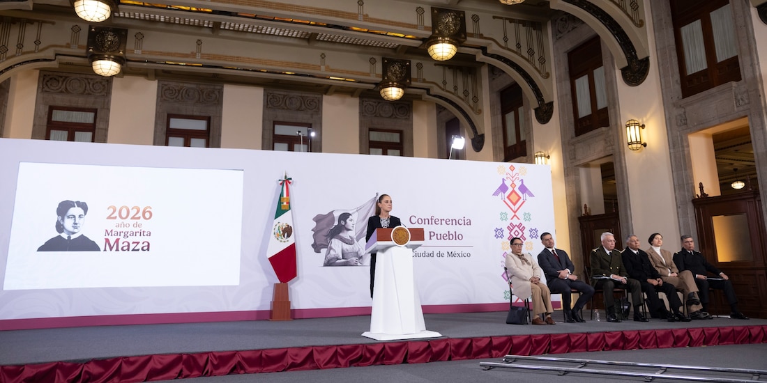 La Presidenta en Palacio Nacional este martes.