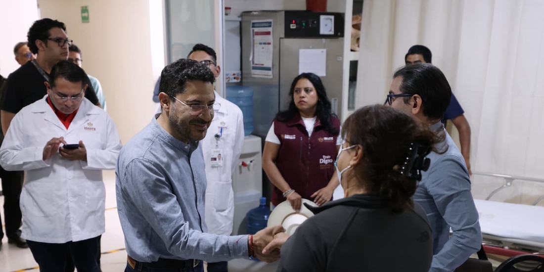 Martí Batres Guadarrama supervisó los trabajos de remodelación en el Hospital General del ISSSTE en Zacatecas.