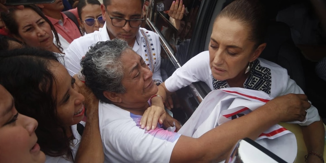 Madre de Roxana Guzmán encara a Sheinbaum