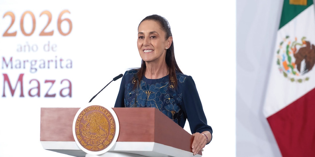 La mandataria federal, ayer, en conferencia de prensa en Palacio Nacional