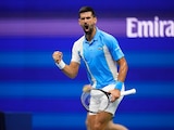 Novak Djokovic celebra un punto en la Semifinal del US Open ante Ben Shelton