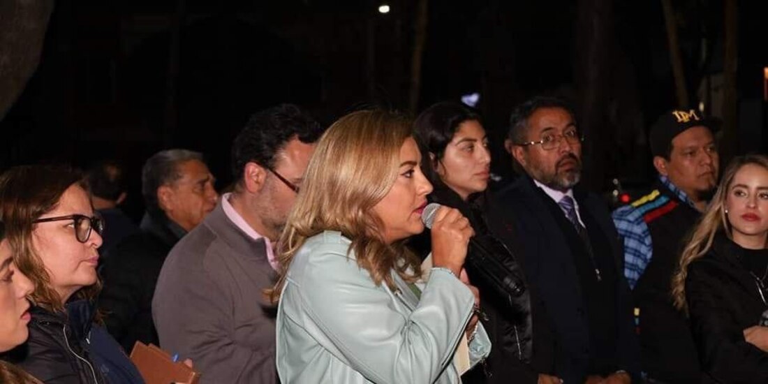 La alcaldesa de Tlalpan, Alfa González Magallanes.