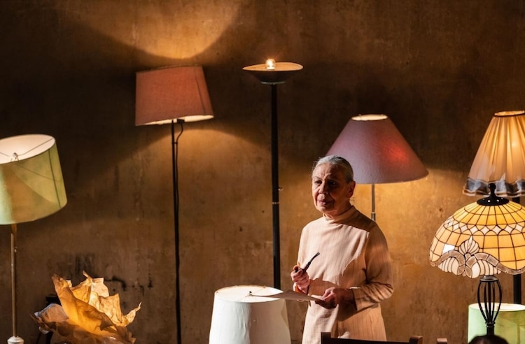 Prendida de las lámparas