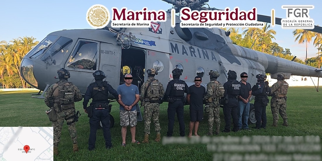 Presentación de los detenidos.
