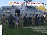 Presentación de los detenidos.