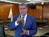 El líder de los senadores morenistas en un videomensaje difundido en redes sociales, ayer.