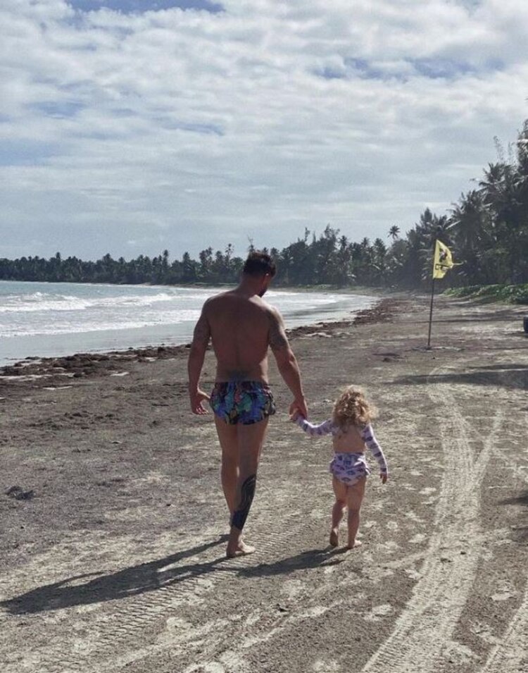 Ricky Martin y su hija Lucía