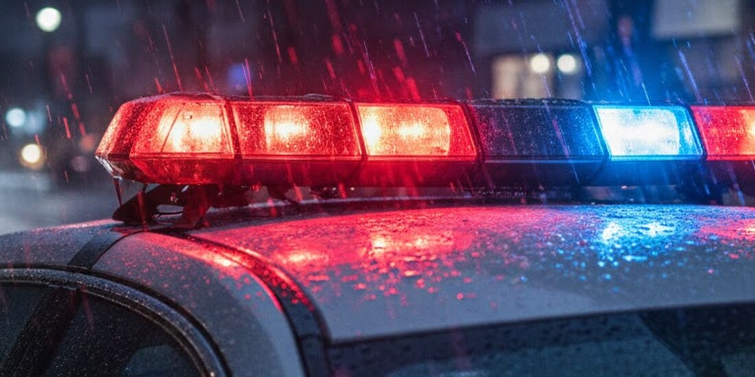 Cae en Acapulco doble feminicida de Cuautitlán │ La torreta de una patrulla en imagen generada por IA