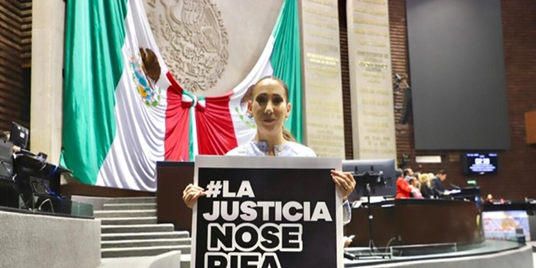 En la imagen, Noemí Luna, coordinadora de los diputados panistas.